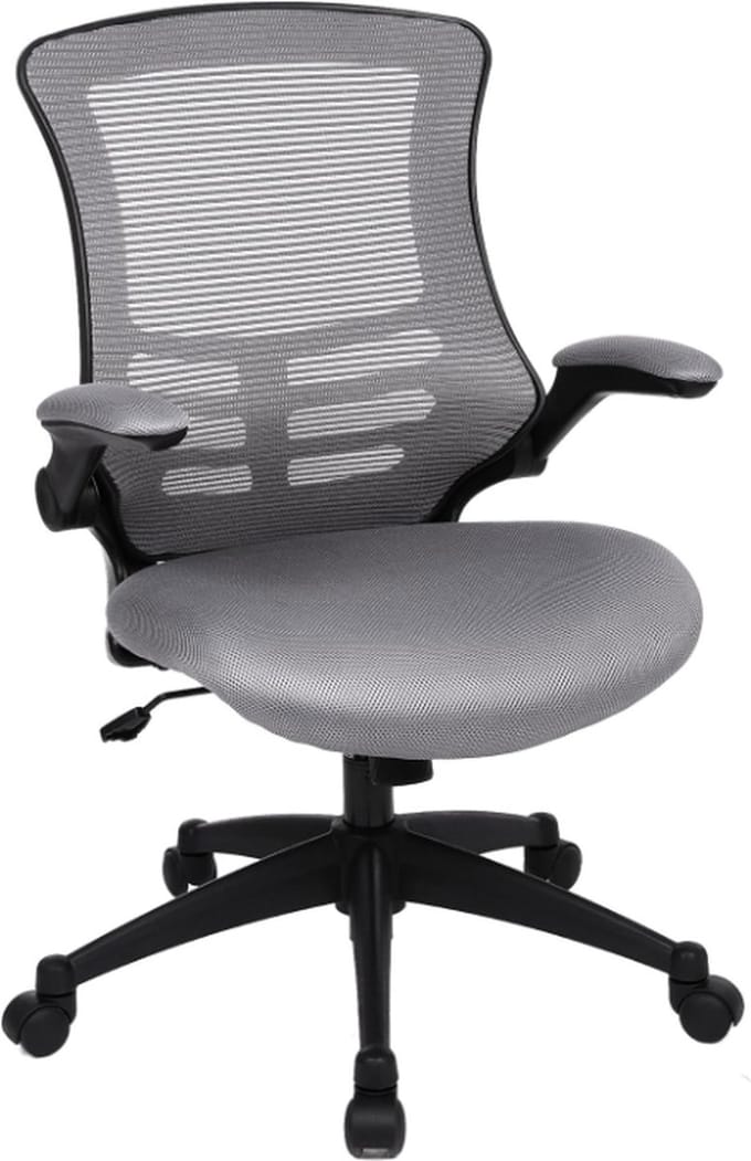 MIRA Home - Bureaustoel - Grijs- Polyester - 49x25x109