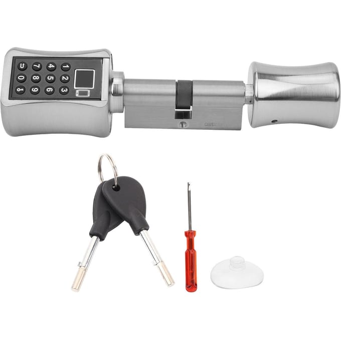For Tuya Bluetooth Lock Fingerprint Password Intelligent Security Anti?Theft Key Cylinder Lock for gray