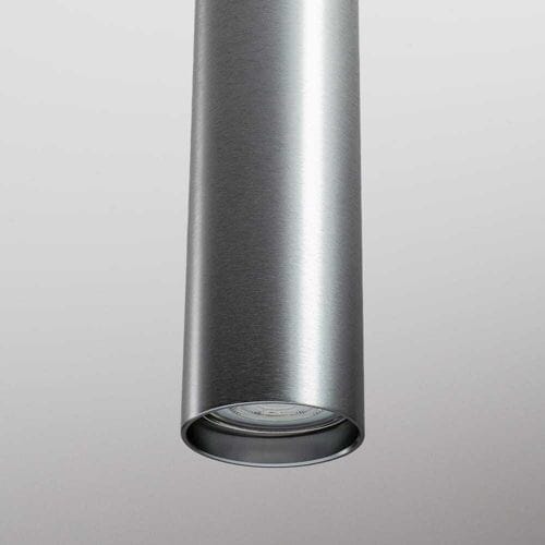 2x Canopus fero l by LUSENZ - Cilindervormige opbouwspot in geborsteld gunmetal grijs