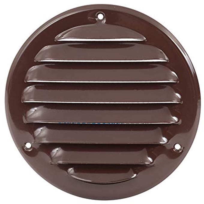 Rond Ventilatierooster met Insectenbescherming - Ø 100 mm - Bruin