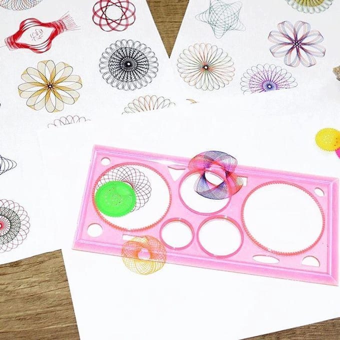 Spirograaf Roze | Mooie Patronen Tekenen