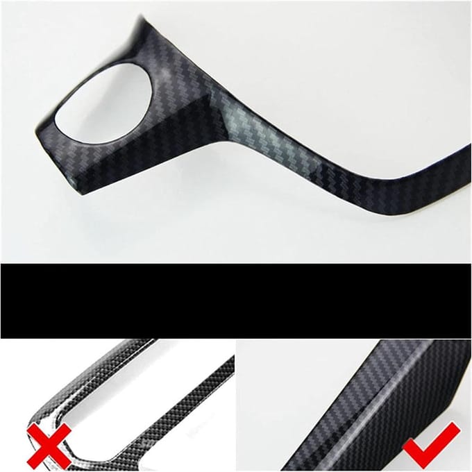 3PCS koolstofvezel stuurhoes geschikt voor Ford Focus Escape Kuga C-Max black