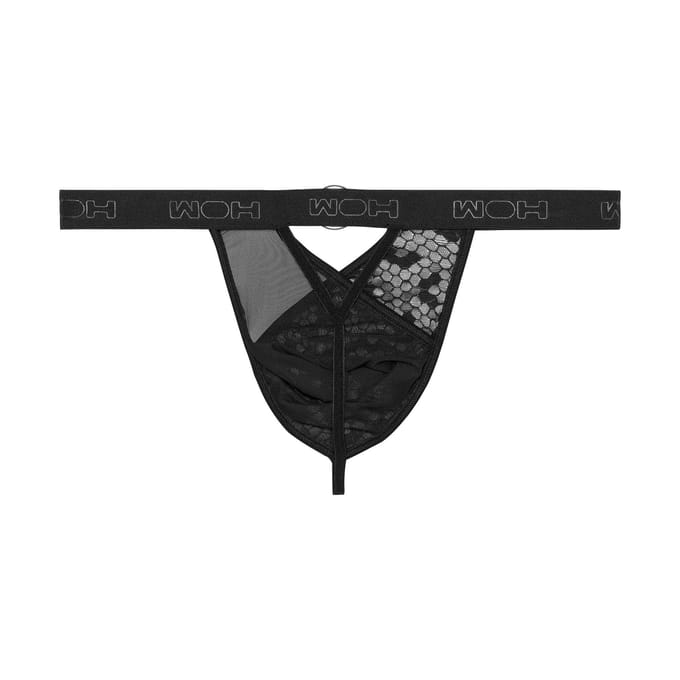 WOH heren microfiber G-string pure seduction zwart