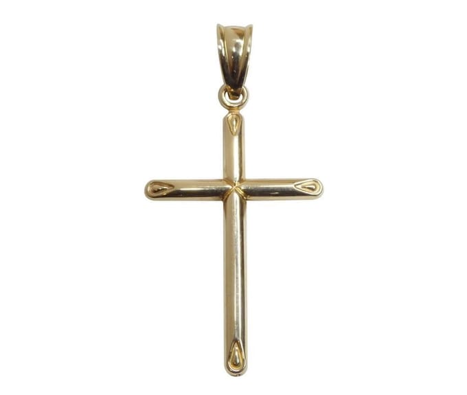 Geel gouden holle kruis
