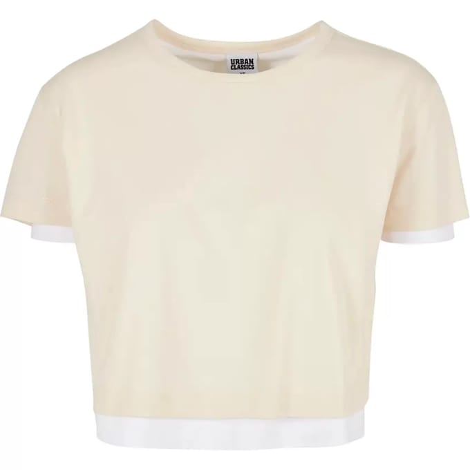Urban Classics - Full Double Layered Dames T-shirt - XS - Wit