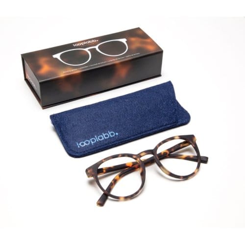 Looplabb leesbril sterkte +1,50 model papillon schildpad