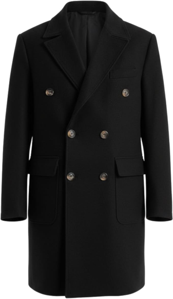OMBRE Jas - Knopen - Effen Zwart S