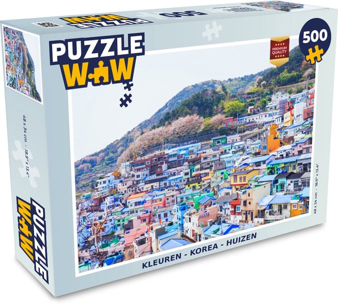 Puzzel Kleuren - Korea - Huizen - Legpuzzel - Puzzel 500 stukjes