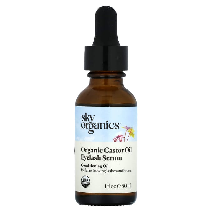 Sérum pour cils à l'huile de ricin bio, 1 fl oz (30 ml)