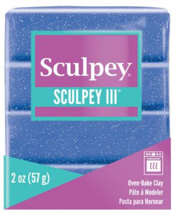 Klei III Blue glitter - 57 gr - Sculpey
