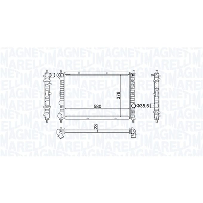 Radiator, motorkoeling MAGNETI MARELLI 350213192100