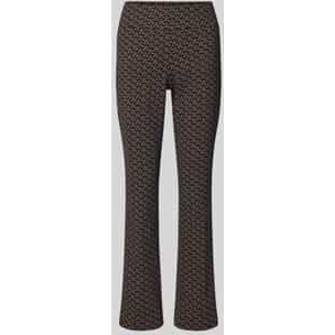 Flared stoffen broek met elastische band, model 'Ina'