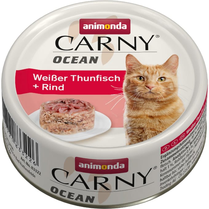 animonda Carny Ocean 12 x 80 g Kattenvoer - Witte tonijn + rund