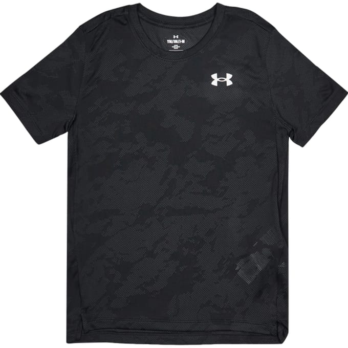 Under Armour Tech T-shirts Kinder - Zwart - Maat 122 - 127 CM - Poly Jersey