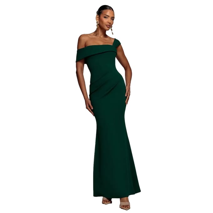 Damesjurk off-the-shoulder Goddiva Maxi