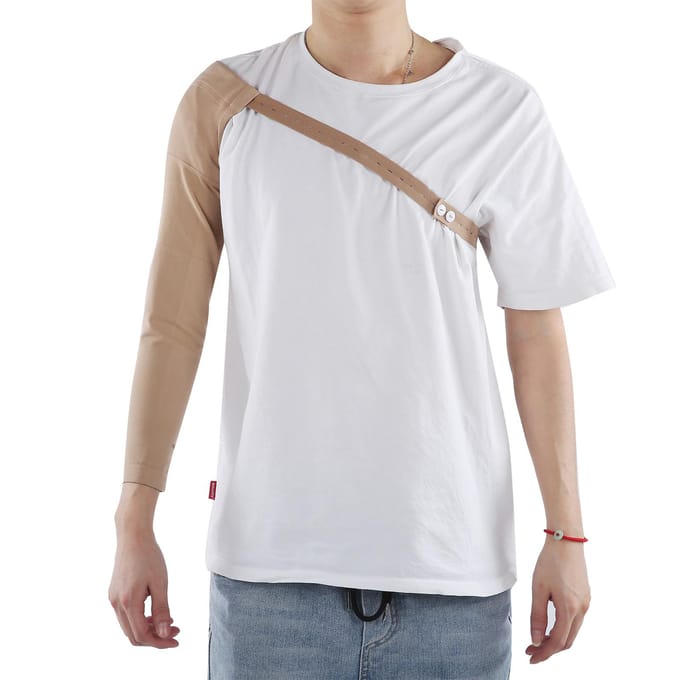Compressiemouw na borstamputatie Elastische armzwelling Lymfoedeem VerlichtingsmouwS S beige
