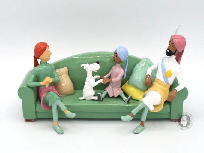 Tintin Kuifje Metalen Sofa Scène Limited Edition NIEUW