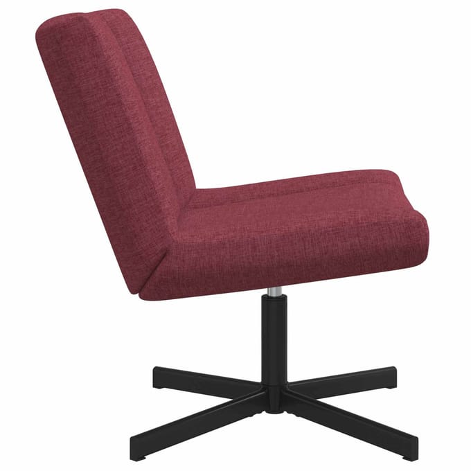 vidaXL - Draaistoel - Wijnrood - 63 - x - 75 - x - 76 - cm - Stof