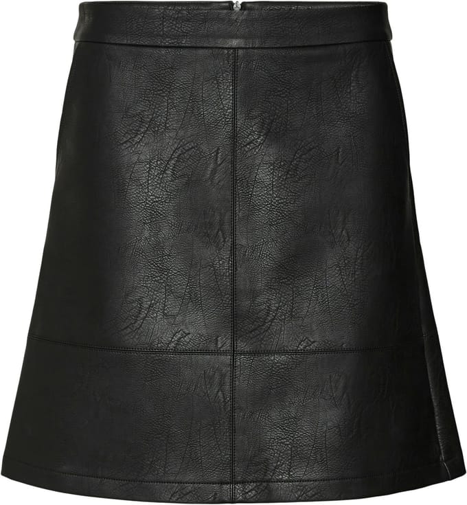 Vero Moda VMIDA SHORT COATED SKIRT LCS Dames Rok Black - Maat XS
