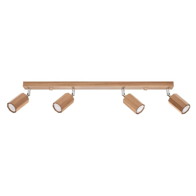 Sollux Lighting Plafondlamp Zeke - GU10 - eik - hout - 20x80x5cm