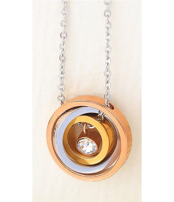 3 Ringen met geslepen glas - Moeder Dochter Kind Ketting