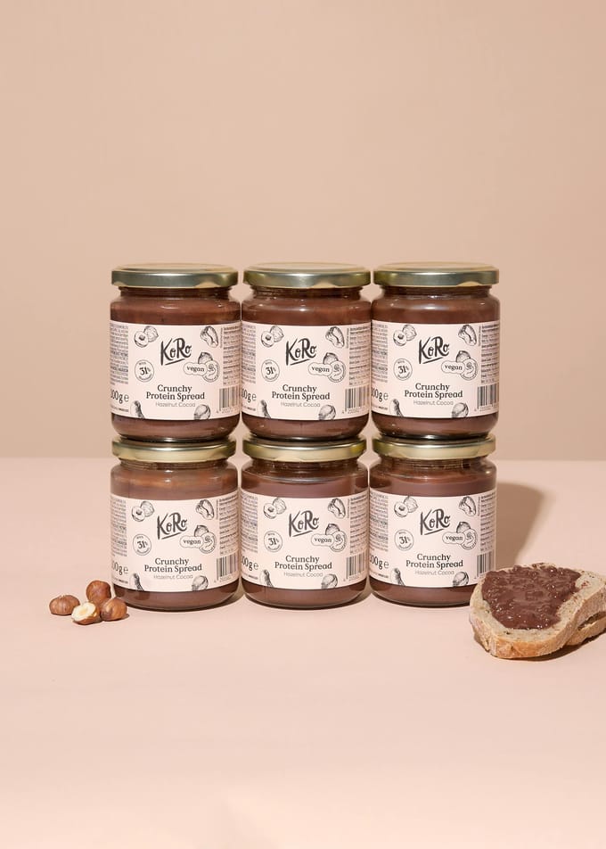 Vegan proteïnepasta hazelnoot cacao 6 x 200 g