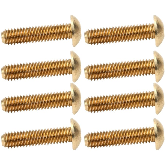 50 Pièces Vis à tête hexagonale creuse Tête demi-ronde Cuivre pur Quincaillerie Accessoires Fixations M4 x 16mm