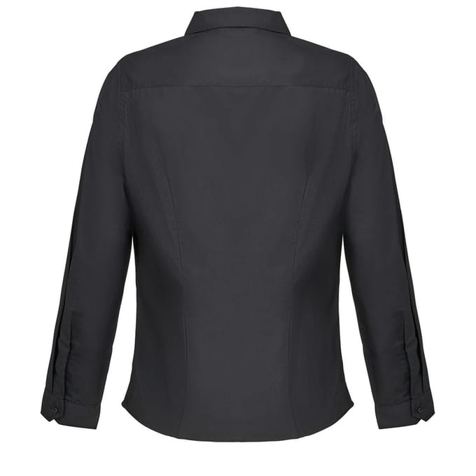 SOLS Dames Bailey Poplin Langdurig Shirt (Zwart)