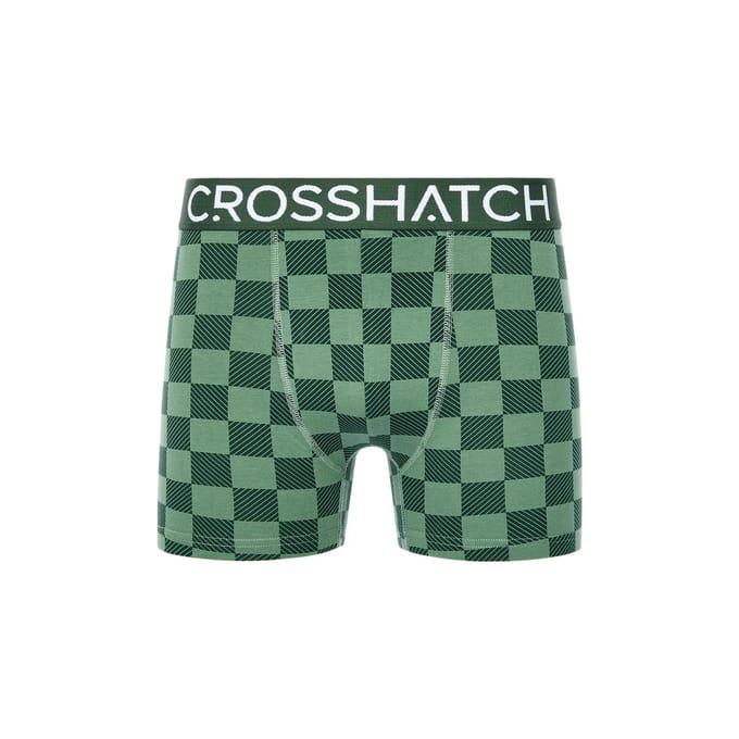 Crosshatch Heren Bresler Boxershorts (Set van 3) (Groen)