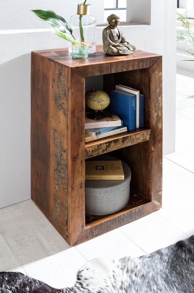 Gate39 - Delhi 45 x 35 Sidetable Hoog - Bruin