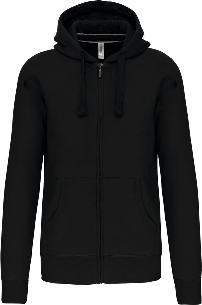 Kariban Hooded Sweater Met Rits K454 - Black - S