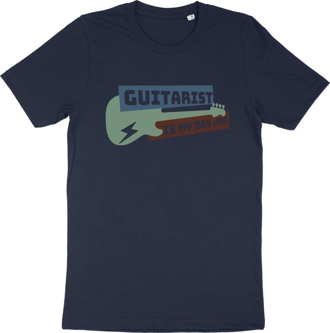 Gitaar Liefhebber T Shirt - Muzikant - Blauw - M