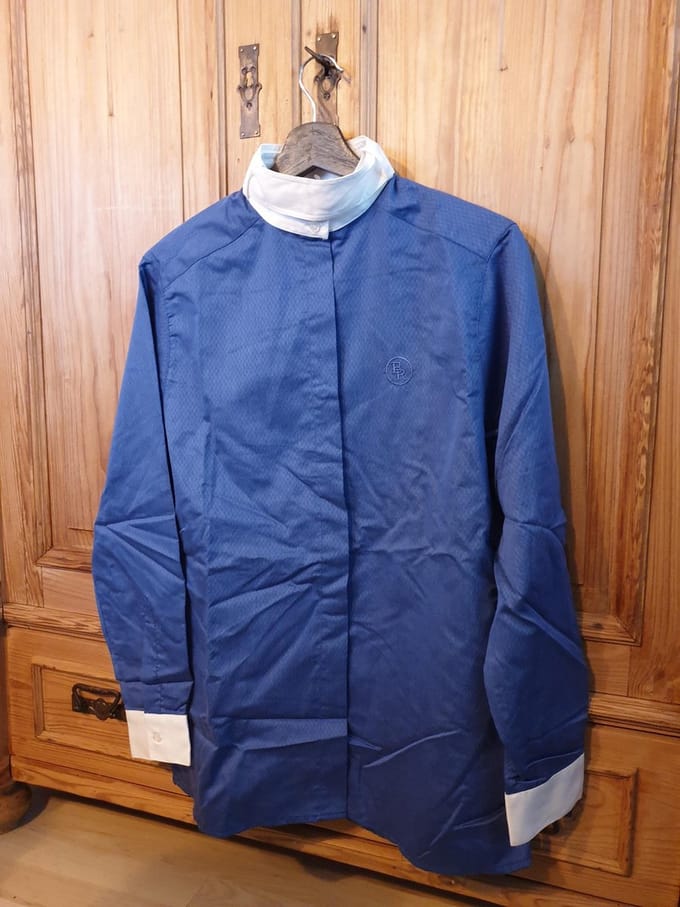 BR wedstrijdblouse Blauw - maat M