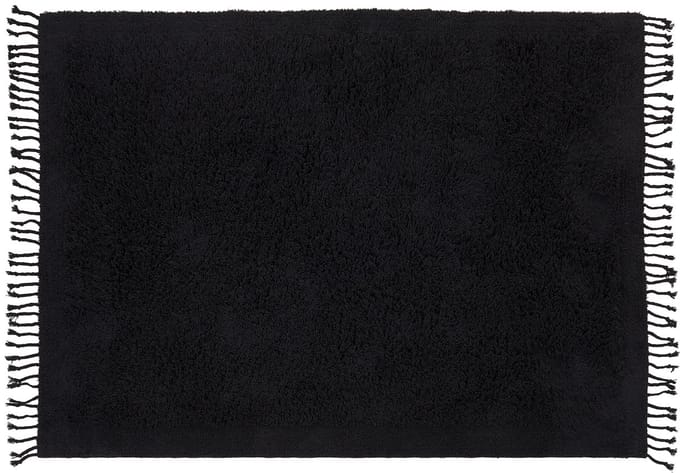 BITLIS - Vloerkleed - Zwart - 140 x 200 cm - Katoen