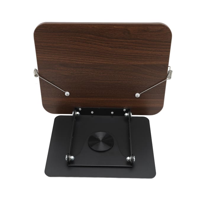 Support de lecture avec base rotative à 360 degrés et pinces à pages Support élévateur multifonctionnel Porte-livre noir