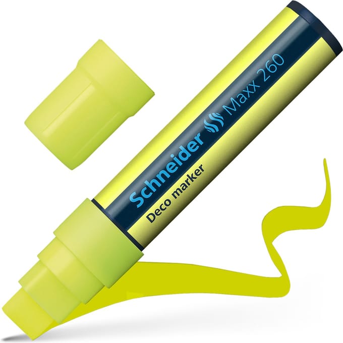 Schneider krijtmarker - Maxx 260 - fluorgeel - S-126005