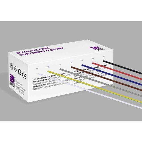 TRU COMPONENTS TC-12112352 Draad 0.25 mm² Zwart, Wit, Rood, Blauw, Bruin, Grijs, Geel-groen 1 set(s)