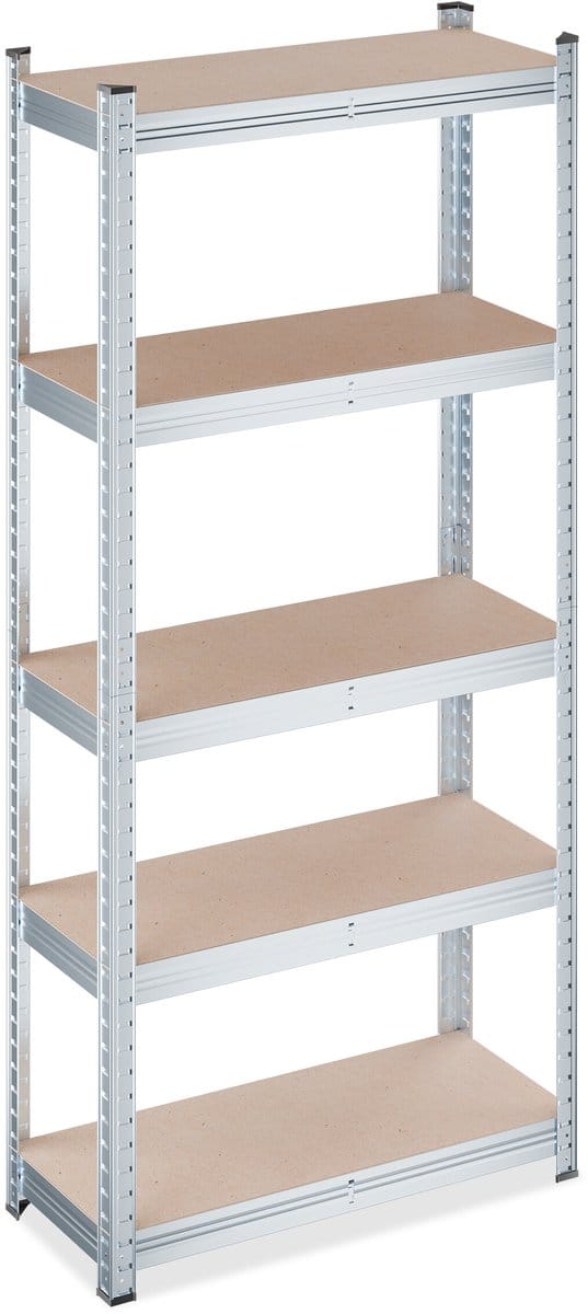 Zware stelling - zilver - 70x150x30 cm - 2 stuks