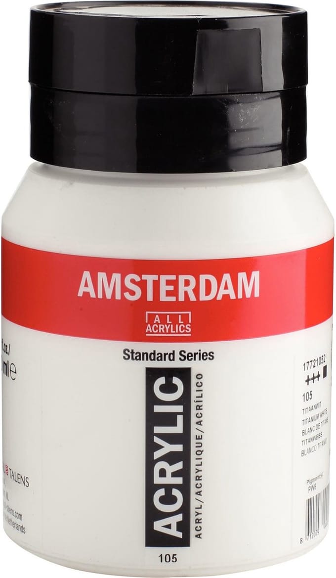 Amsterdam Standard Series Acrylverf Pot 500 ml Titaanwit 105