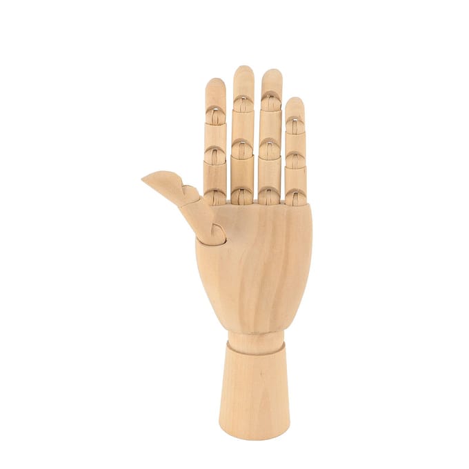Hand Kunst Model Figuur Schima Hout Model Linkerhand voor Schetsen en Tekenen beige