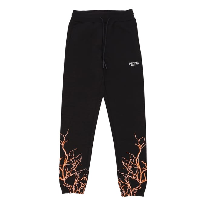 Lichtgewicht heren trainingsbroek Lightning Pants Zwart/oranje
