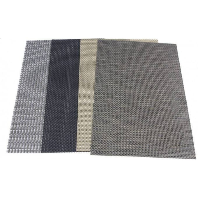 Placemat 30x45cm poly gevlochten assorti