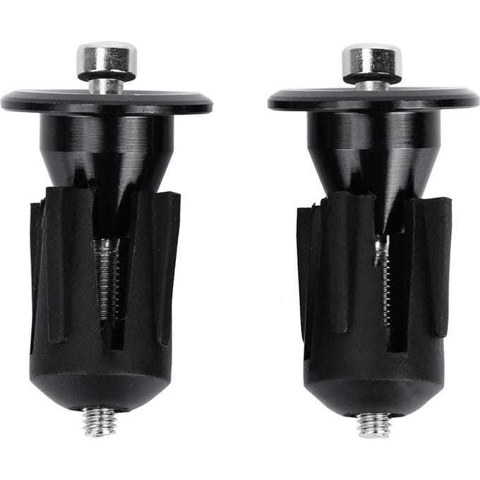 1 paar Zwarte Aluminium Legering Fiets Stuur Handvat Eindkap Fiets Stuur Einddop 22*42mm black