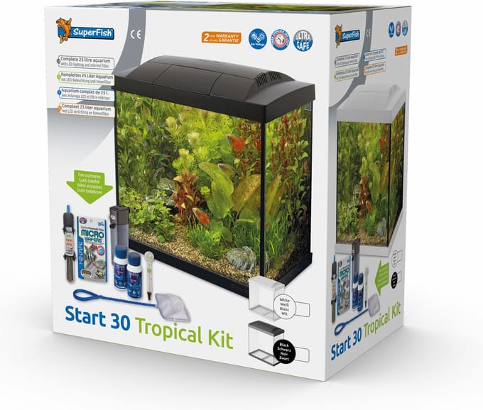 Superfish Aquarium Start 30 Tropical Kit Retro Led 27 l - Aquaria - Wit