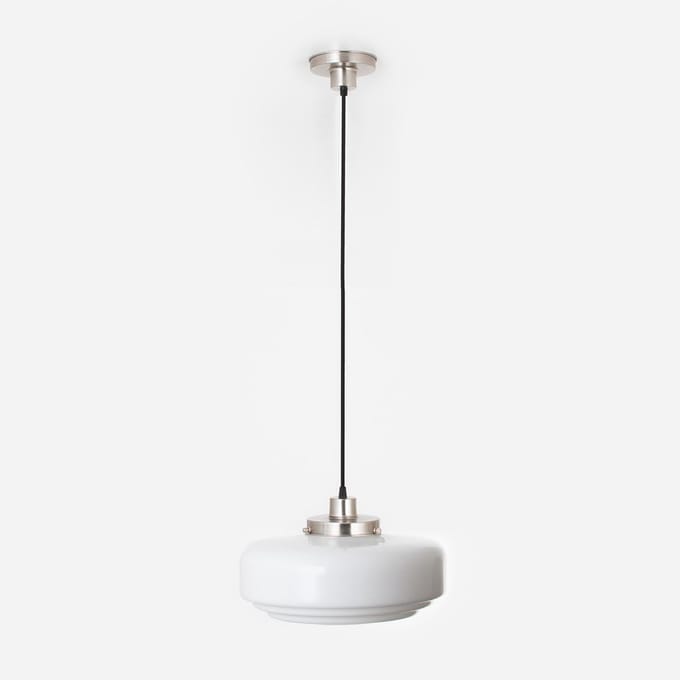 Hanglamp aan snoer Lloyd 20's Matnikkel - Art Deco Trade