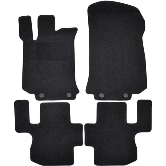 Tapis de sol - Mercedes - R-class - Velours noir - 4 pièces - Ajustement précis
