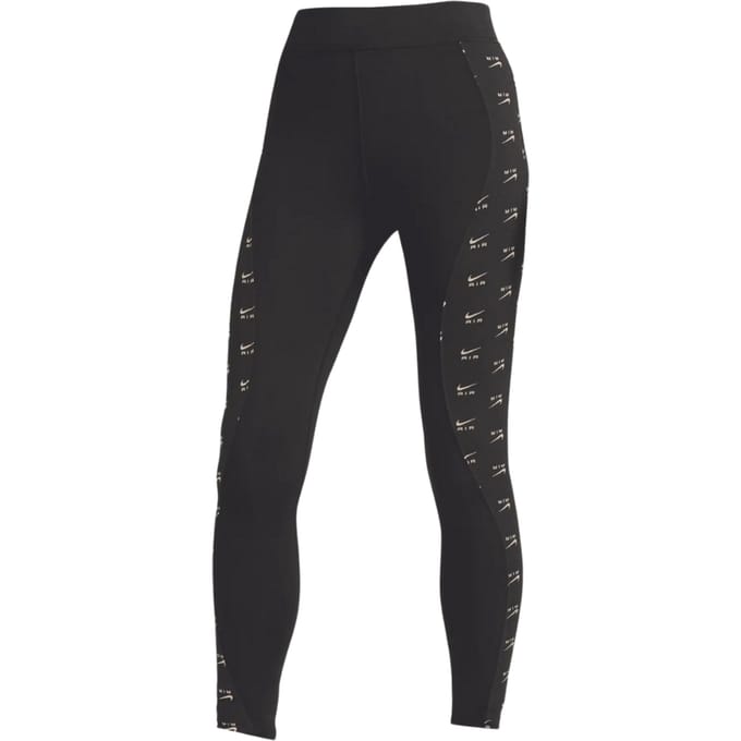 Nike Air zwarte legging met volledig logo