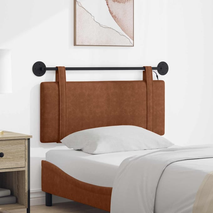 vidaXL - Hangend - hoofdbord - Bruin - Antiek - PU