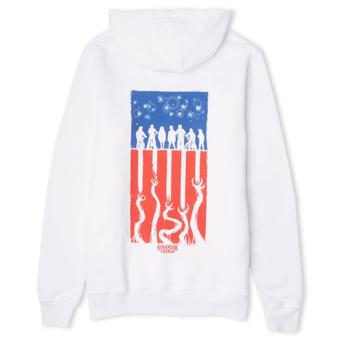 Stranger Things Americana Unisex Hoodie - White - XL