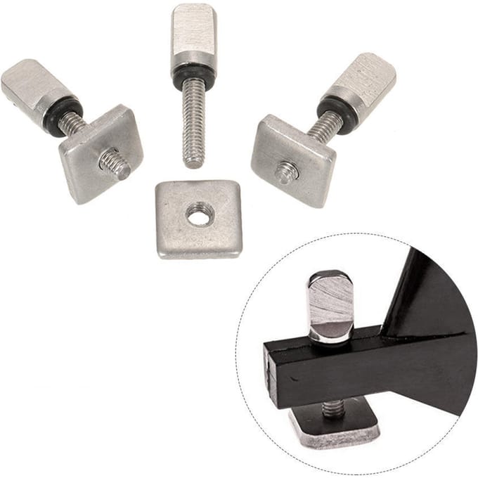 3 Surfboard Longboard Sliding Fin Screw & Fin Plate Vervangingsset voor Stand Up Paddle Body Board gray